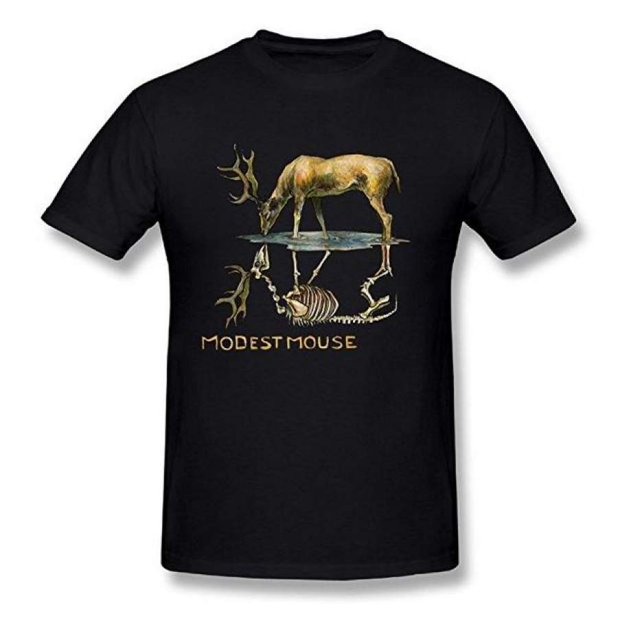 Modest Mouse Poster Mens Short Sleeve Round Neck Cotton Tee Shirt Black S-3XL