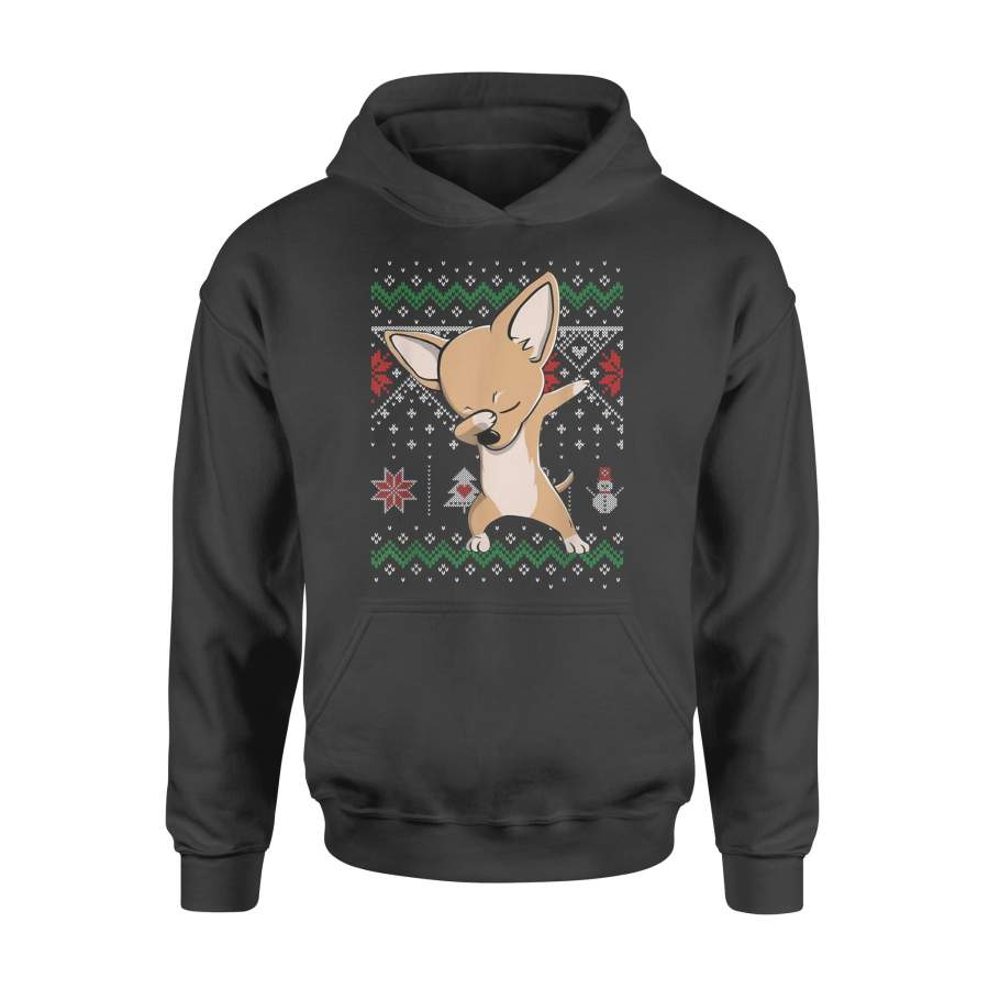 Chihuahua Dabbing Ugly Sweater Christmas Gift T-Shirt – Standard Hoodie