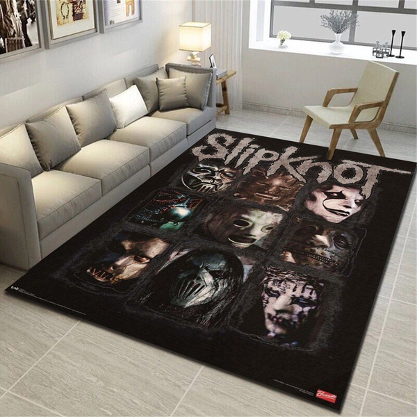 Slipknot Masks 8 Area Rug, Living Room Carpet