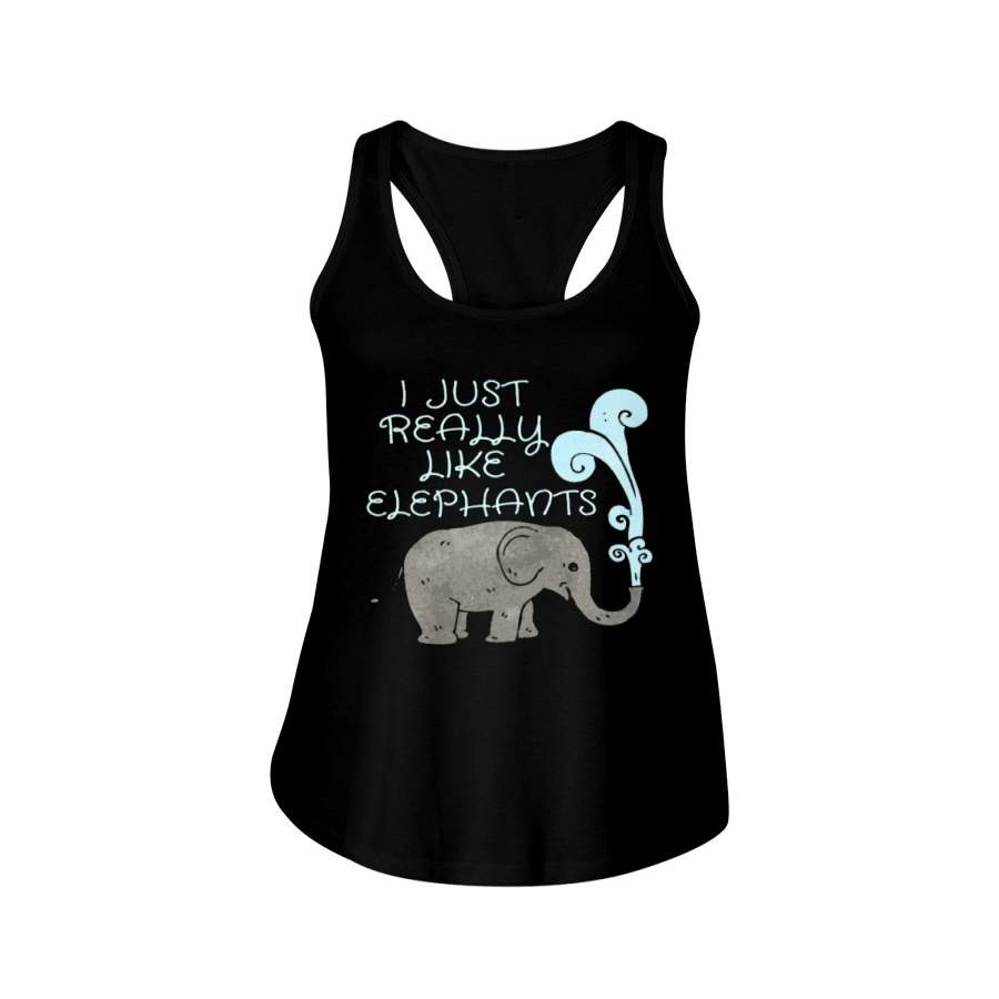 I Just Really Like Elephants 2020 Trending Ladies Flowy Tank