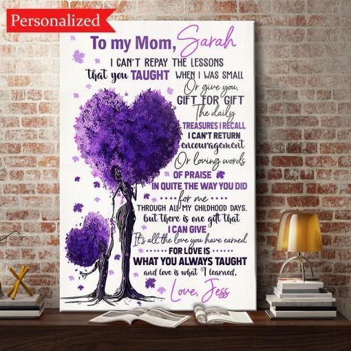 [Personalized Name] Mom Tree Of Life  – Gift For Mom For Mother’S Day, Best Idea For Home Decor For Family – Matte Canvas Premium Wall Art Canvas