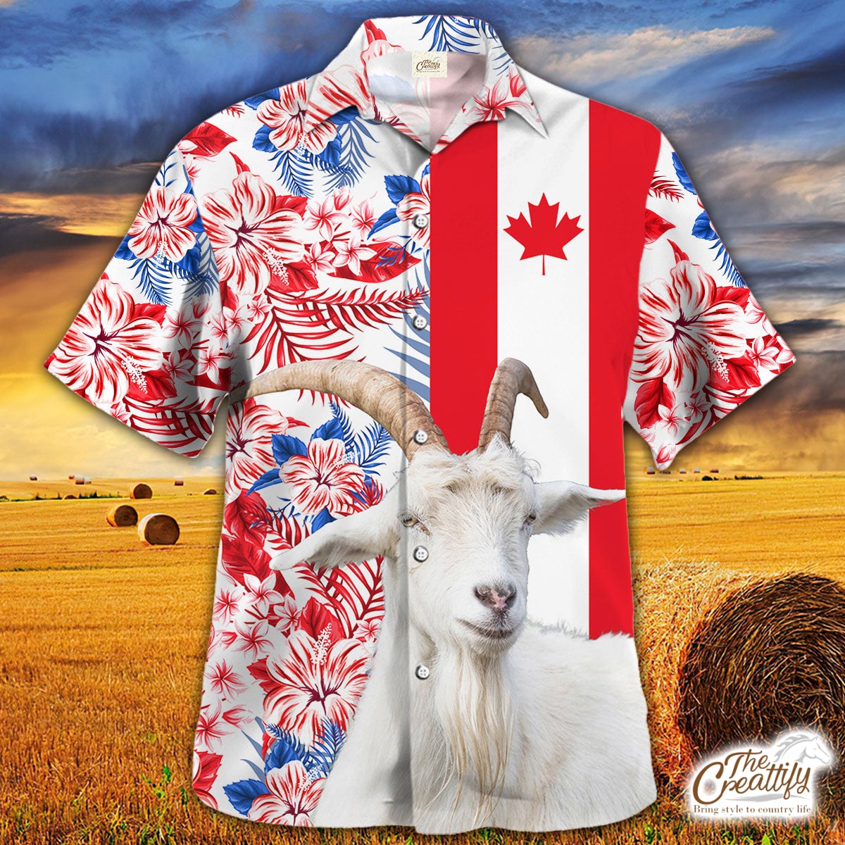 Goat In Canada Peace Life Style Hawaii Shirt Ha87537