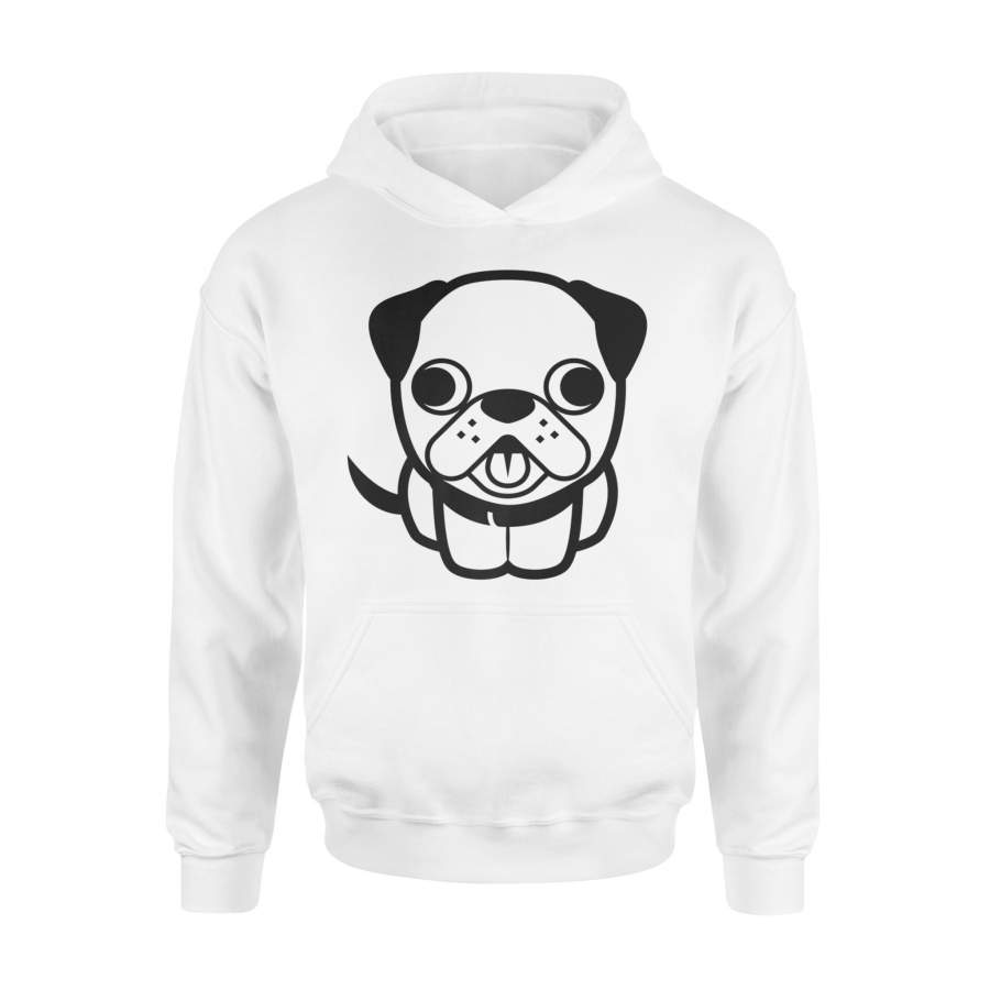 Dog Pug Puppy Emoji Emoticon Fun Funny Friend Hoodie