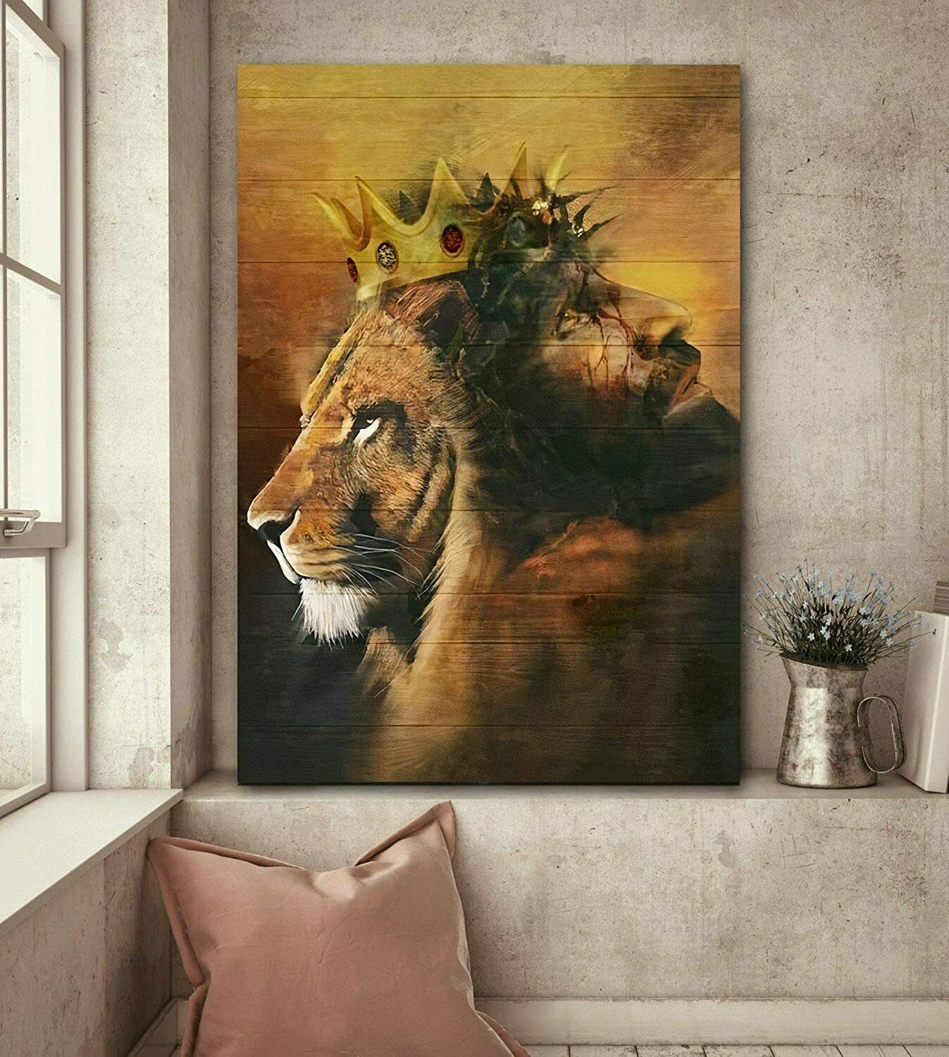 Top #14 Lion Jesus King Canvas And Poster, Canvas Painting, Vintage Posters