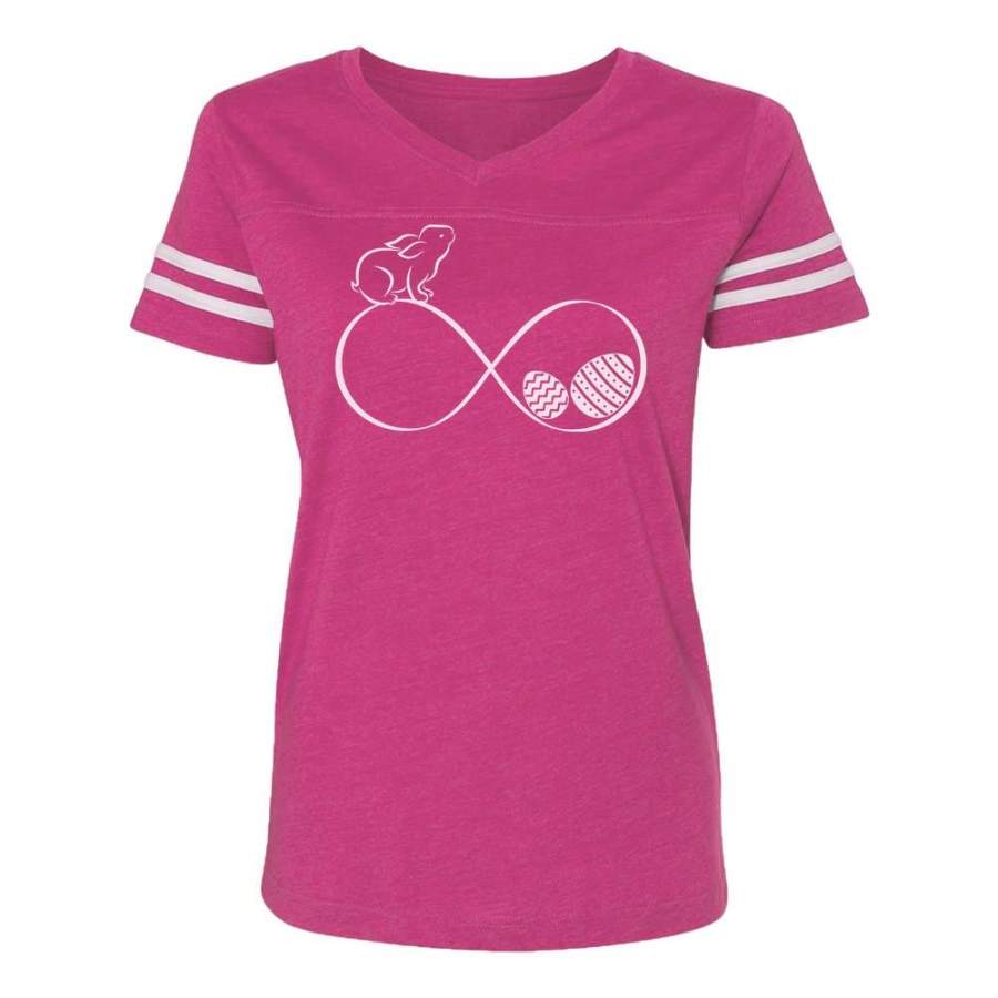 Infinity Easter Bunny & Eggs Women Football Jersey T-Shirt