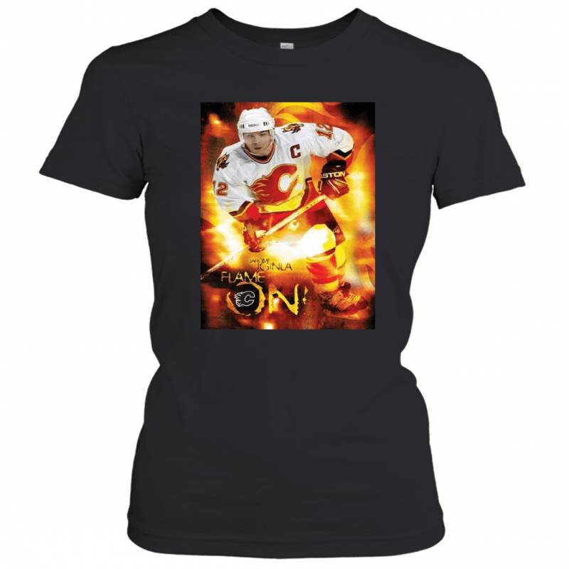 Jarome Iginla Calgary Flames Flame On Women’s T-Shirt