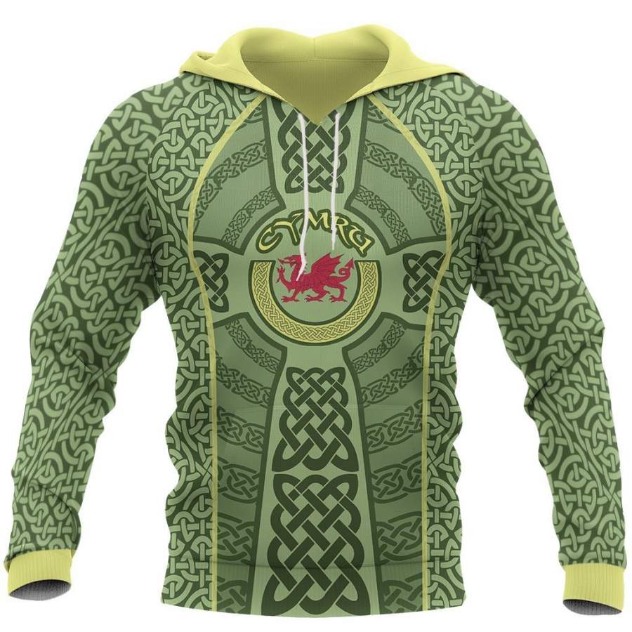 Welsh Dragon Celtic Hoodie NVD1366