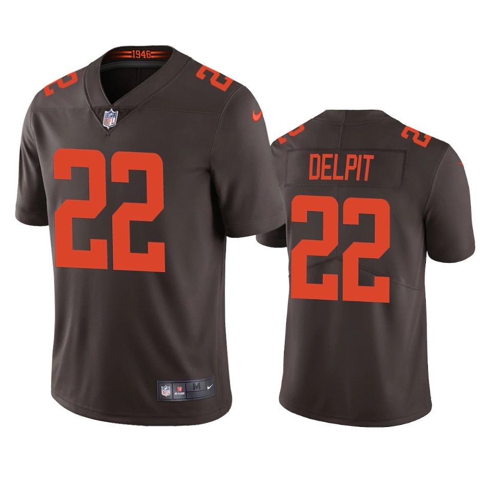 Cleveland Browns Grant Delpit Brown 2020 NFL Draft Alternate Vapor Limited Jersey