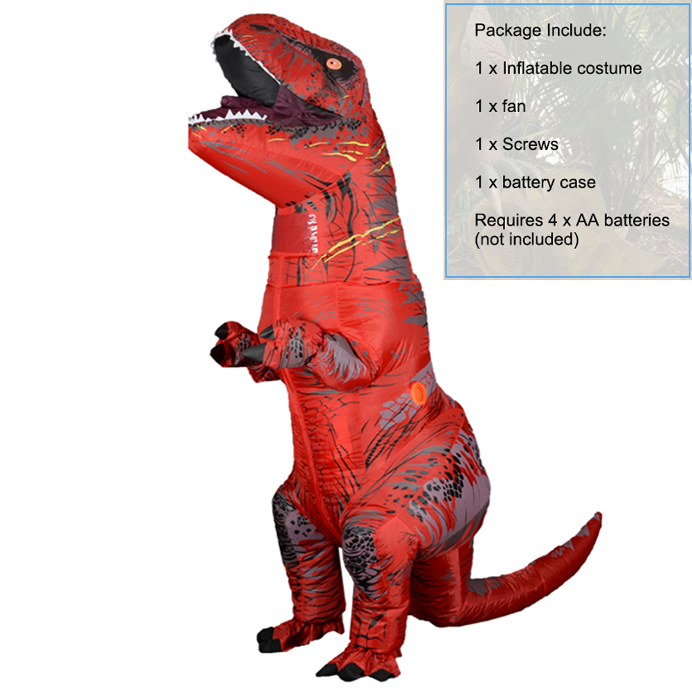 Adult Kids Inflatable Dinosaur T REX Costume Women Men Girls Boys Dino Cosplay Costumes for Anime Halloween Carnival Party Cloth alx