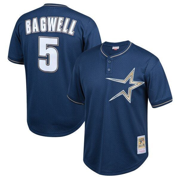 Jeff Bagwell Houston Astros Youth Cooperstown Collection Mesh Batting Practice Jersey Navy 2019