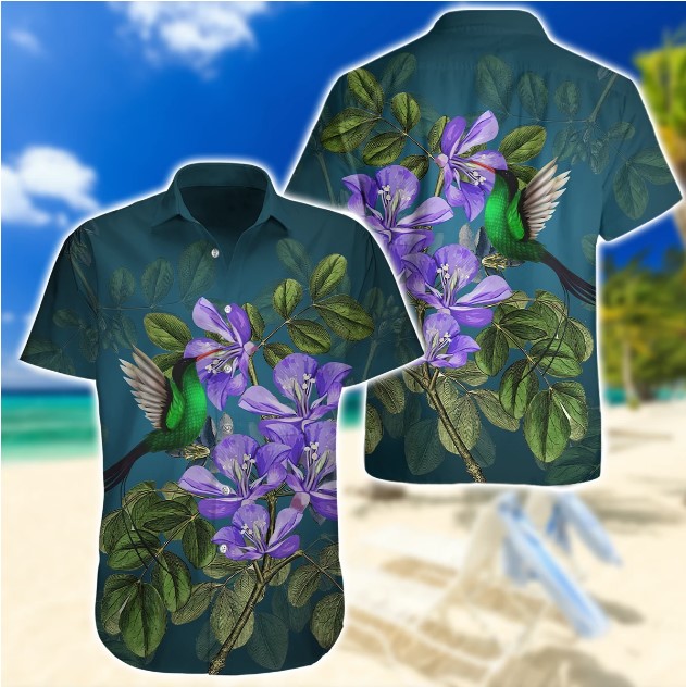 National Pet Bird Day Jamaica Doctor Bird And Vitae Flower Hawaii Shirt Qdh