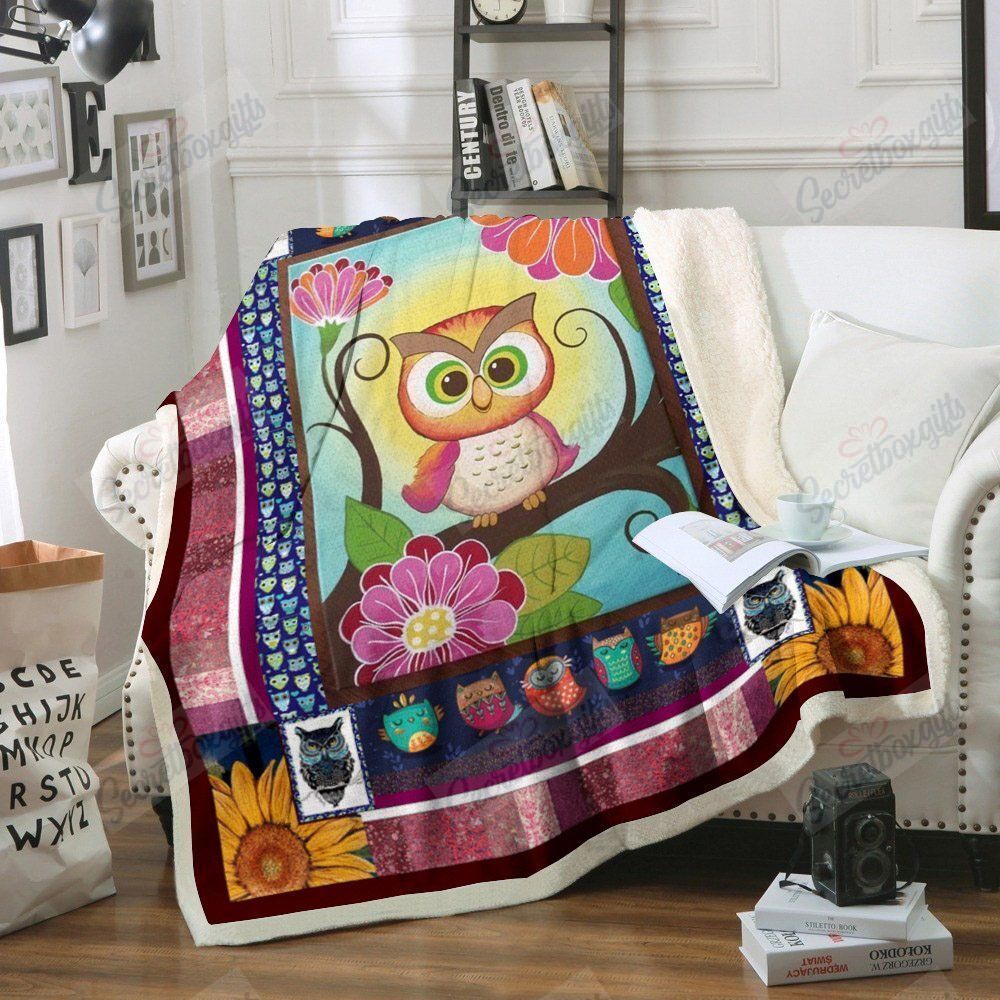 Owl Flower Gs-Cl-Kc1707 Fleece Blanket