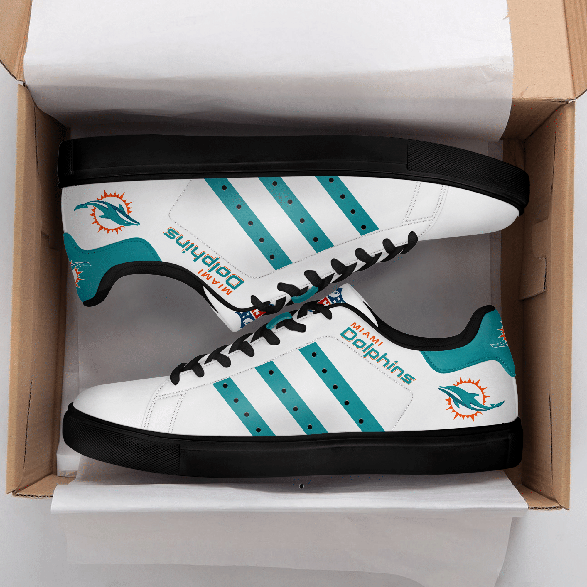 Miami Dolphins Low Top Shoes V3