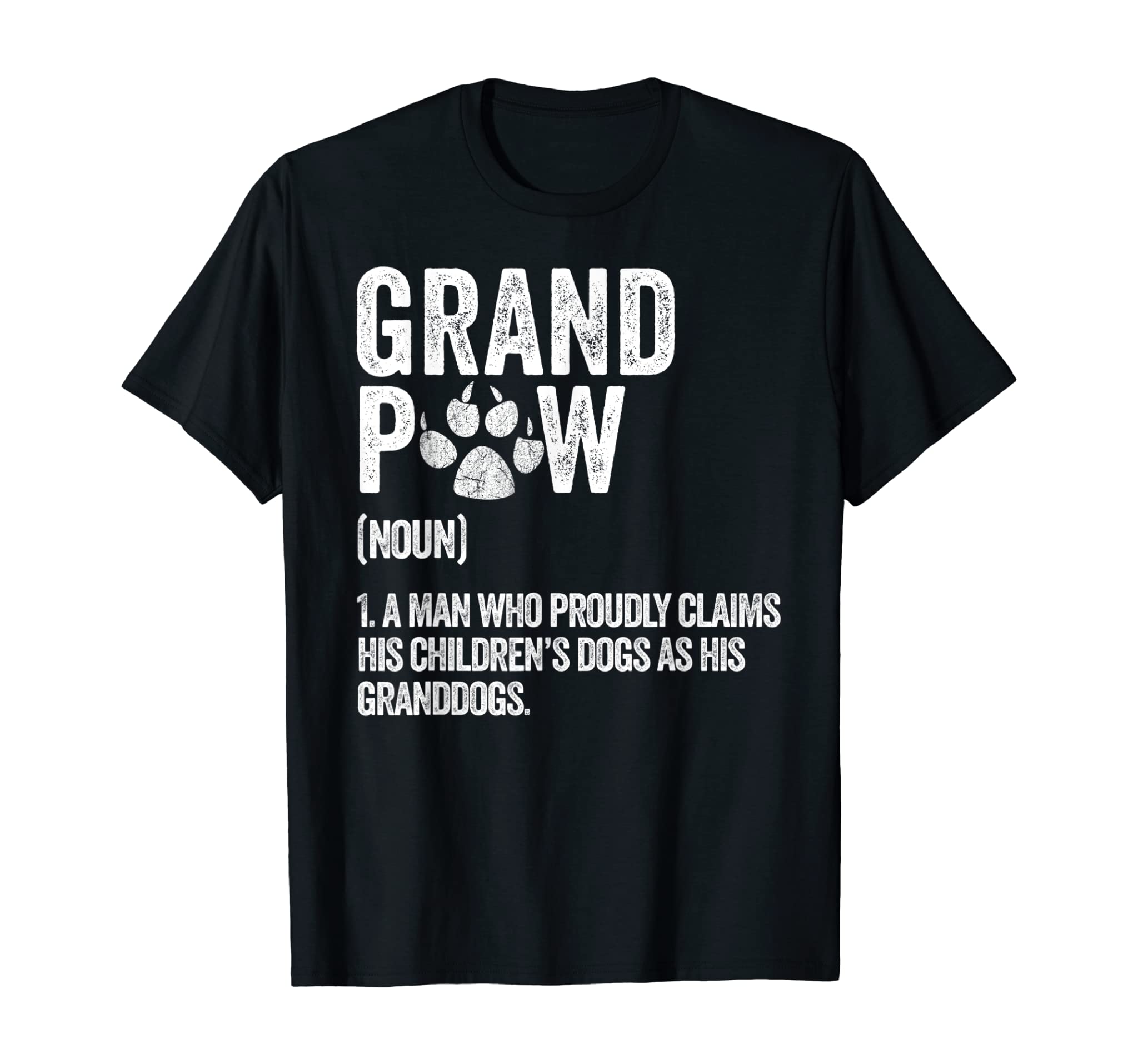 Mens Funny Best Dog Grandpa Ever Grandpaw Apparel Retro Grand Paw T-Shirt