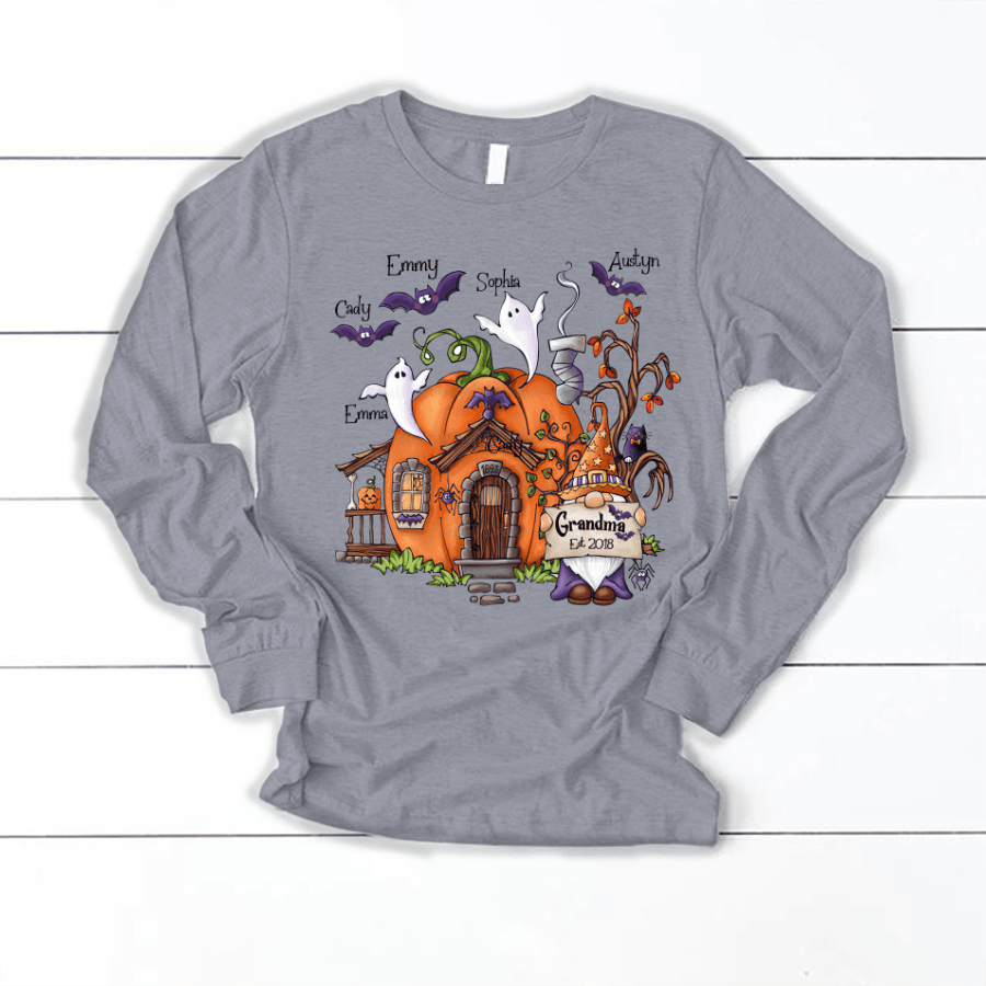 Halloween Grandma Est Kids Names Shirt