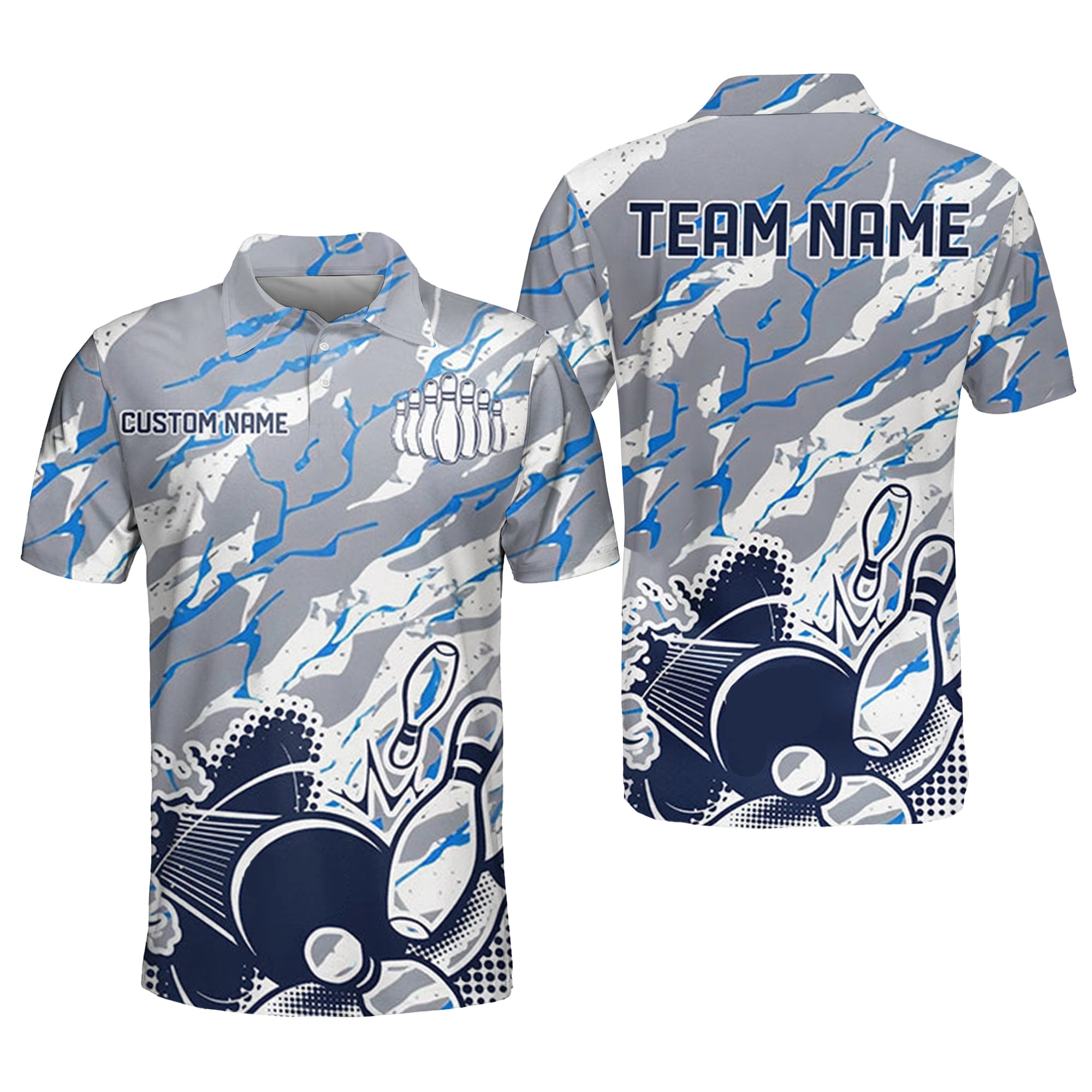 Bowling Personalized Name 3D Polo Shirt