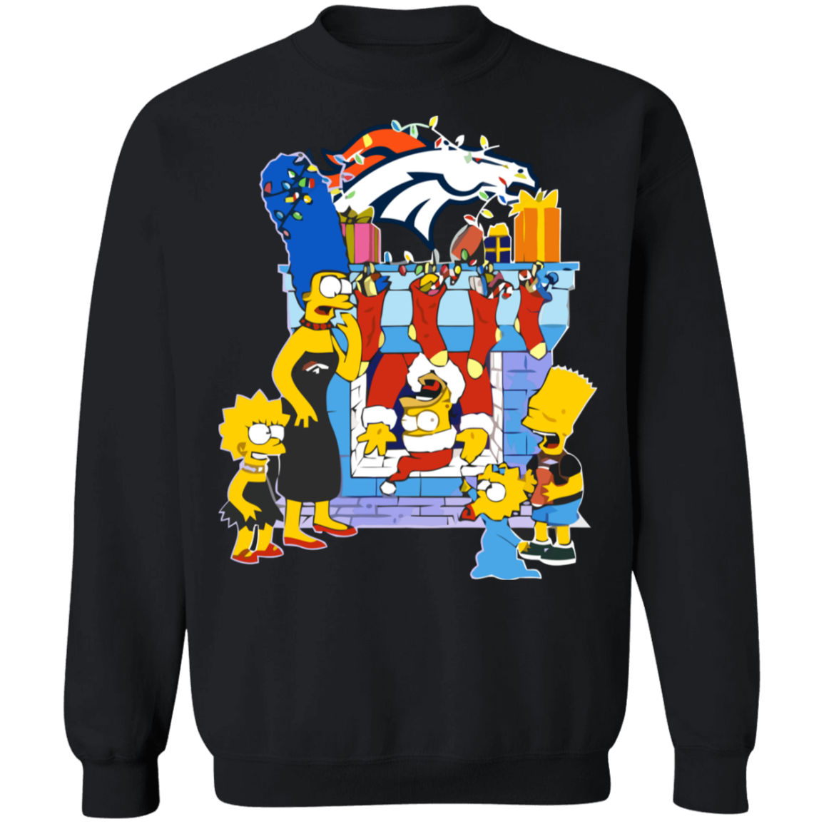 Denver Broncos Shirts The Simpsons Christmas Hoodies Sweatshirts T-Shirt