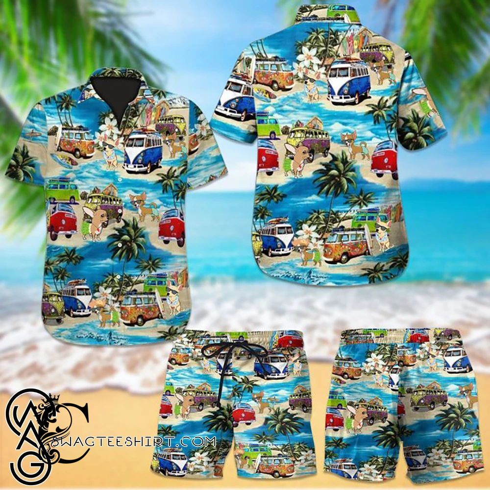 Beach Shirt Beach Hawaii Chihuahua Dog Hawaiian Shirt- Chillicothemall