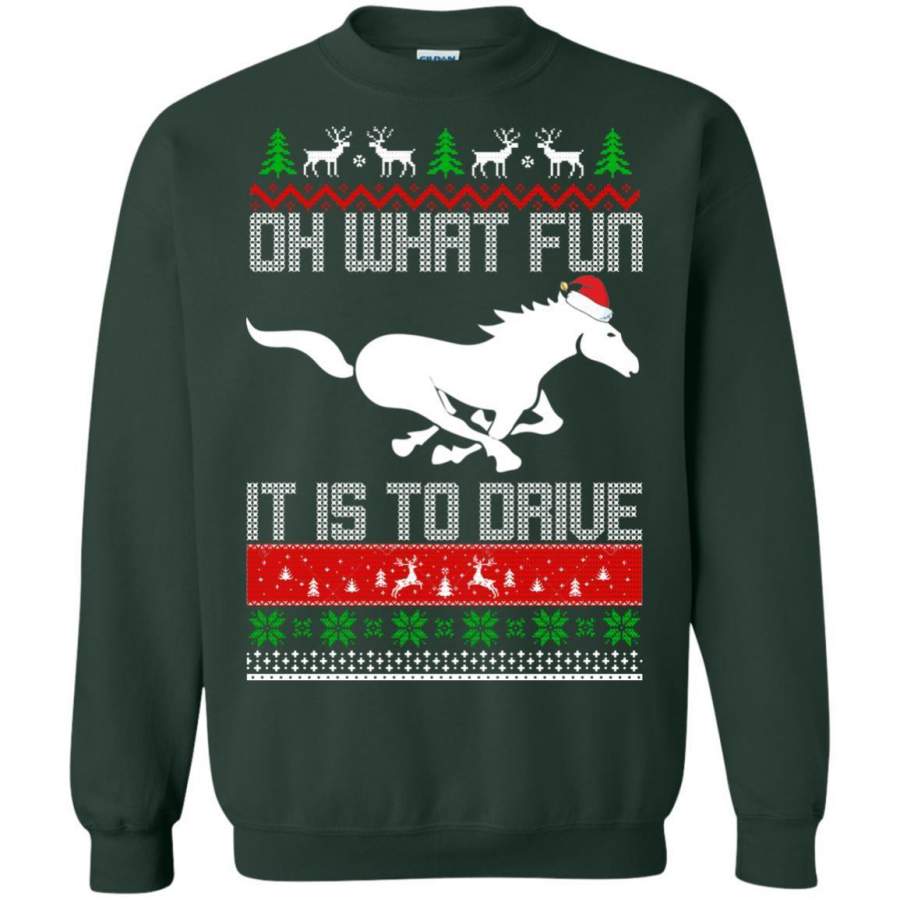 AGR Horse Oh what fun It is to drive ugly sweater