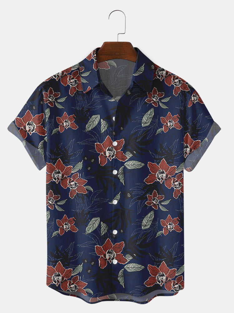 Men’S Tropical Flower Print Shirts