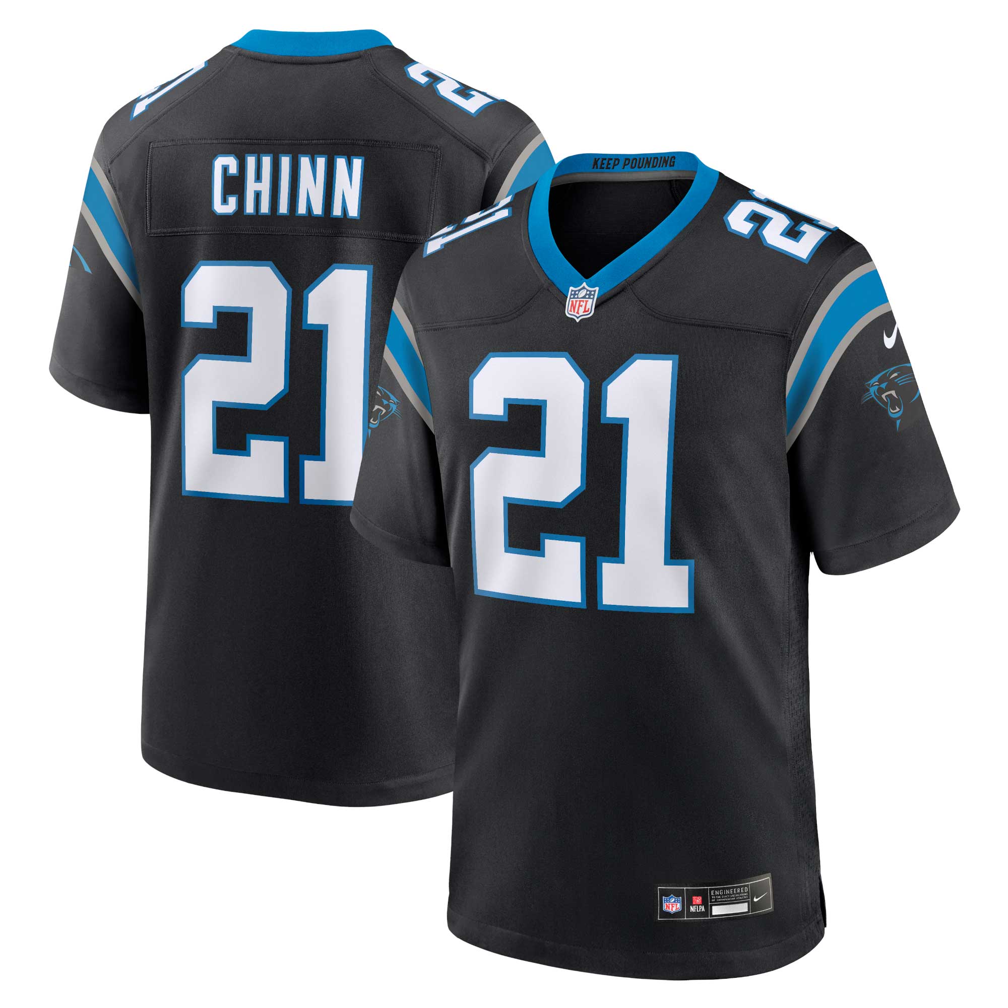 Men’s Carolina Panthers Jeremy Chinn Black Game Jersey