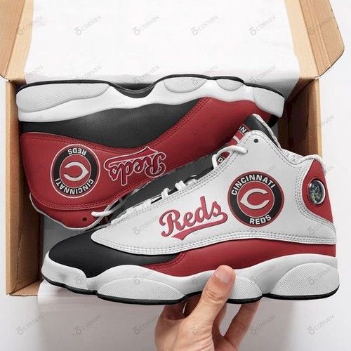 cincinnati reds air jordan 13 sneakers customized tennis shoes jd13 sneakers personalized shoes design