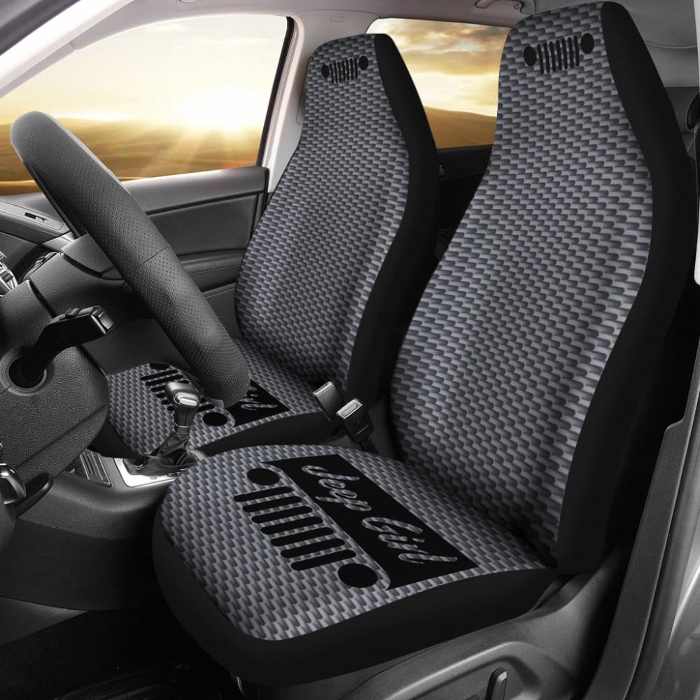 Jeep Girl Grill – Seat Cover Carbon Fiber 101819