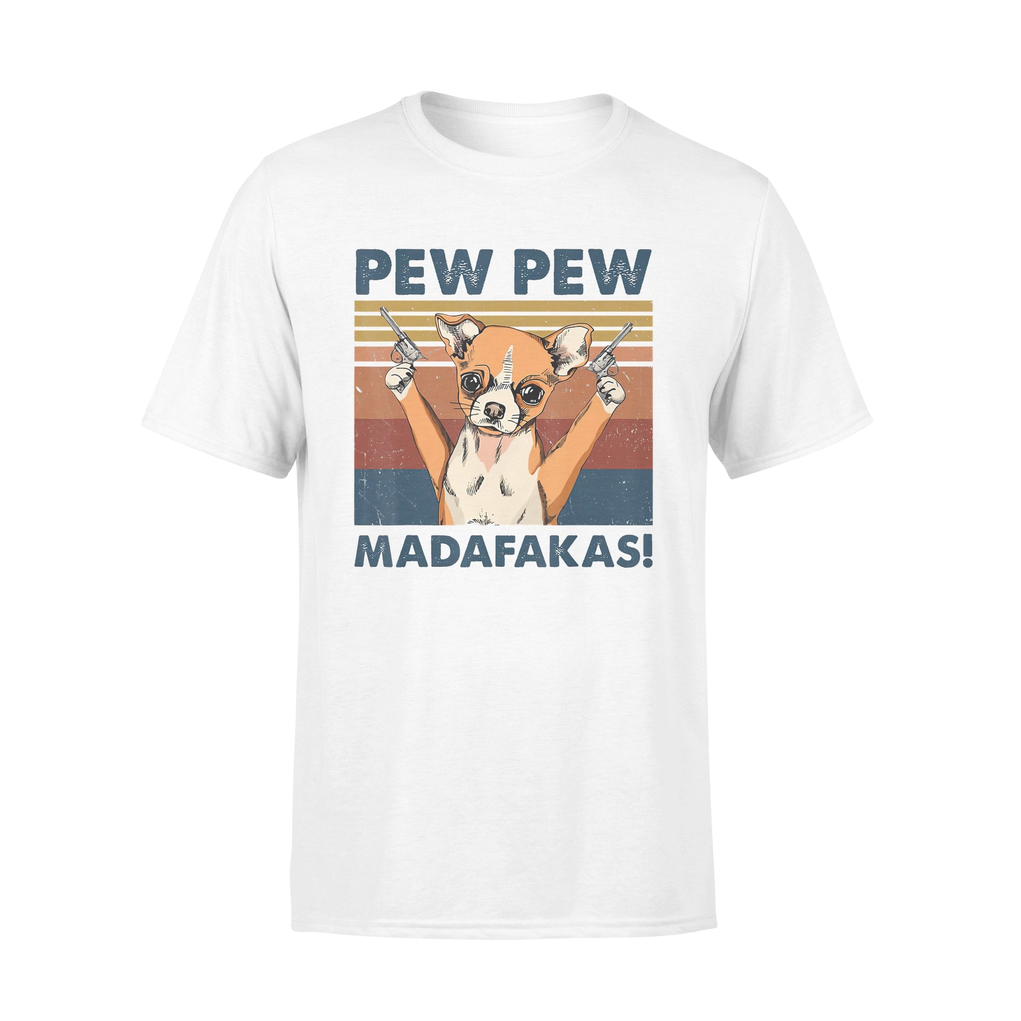 Vintage Retro Chihuahua Pew Pew Madafakas Gift Dog Lovers – Premium T-shirt