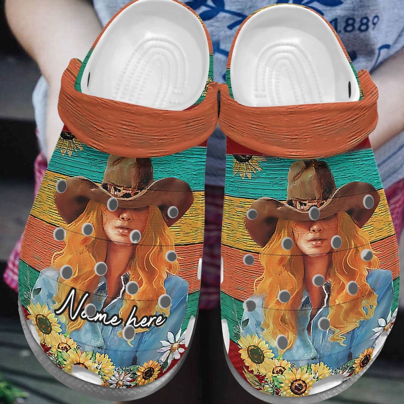 Cowgirl Personalized Clog, Custom Name, Text, Color, Number Fashion Style For Women, Men, Kid, Print 3D