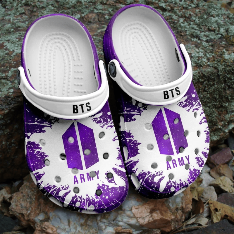 BTS Jungkook Pattern Crocband Shoes Comfortable Clogs Crocs For Men Women