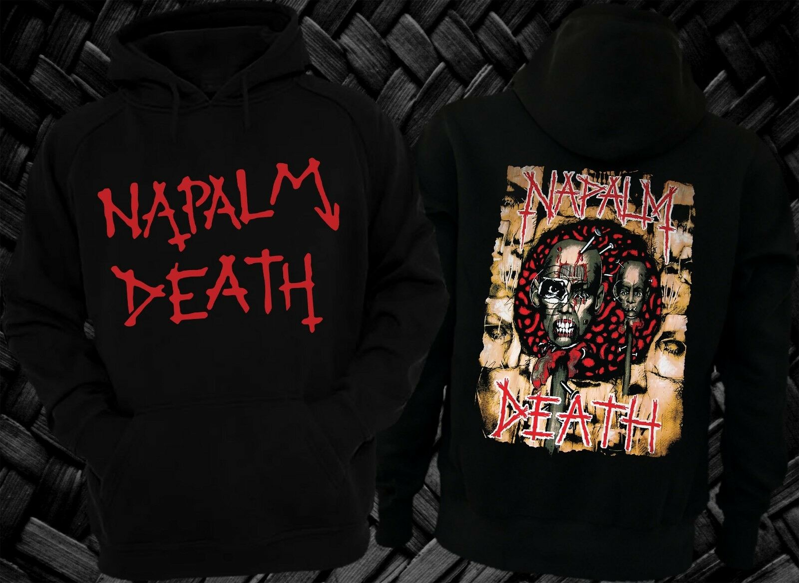 NAPALM DEATH British Extreme Metal Band Hoodie Sizes S To 3XL