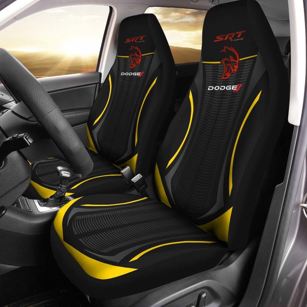 Dodge Challenger AN-HL Car Seat Cover (Set of 2) Ver 1 (Yellow)