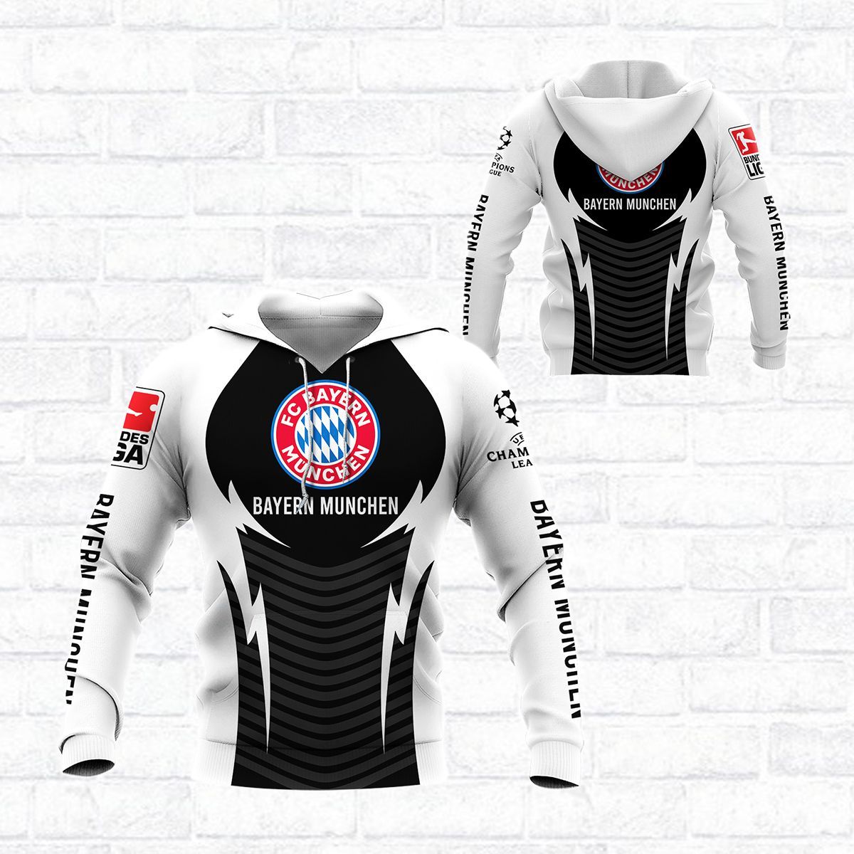 3D All Over Printed Bayern Munchen LPH-HL Shirts Ver 1 (White)