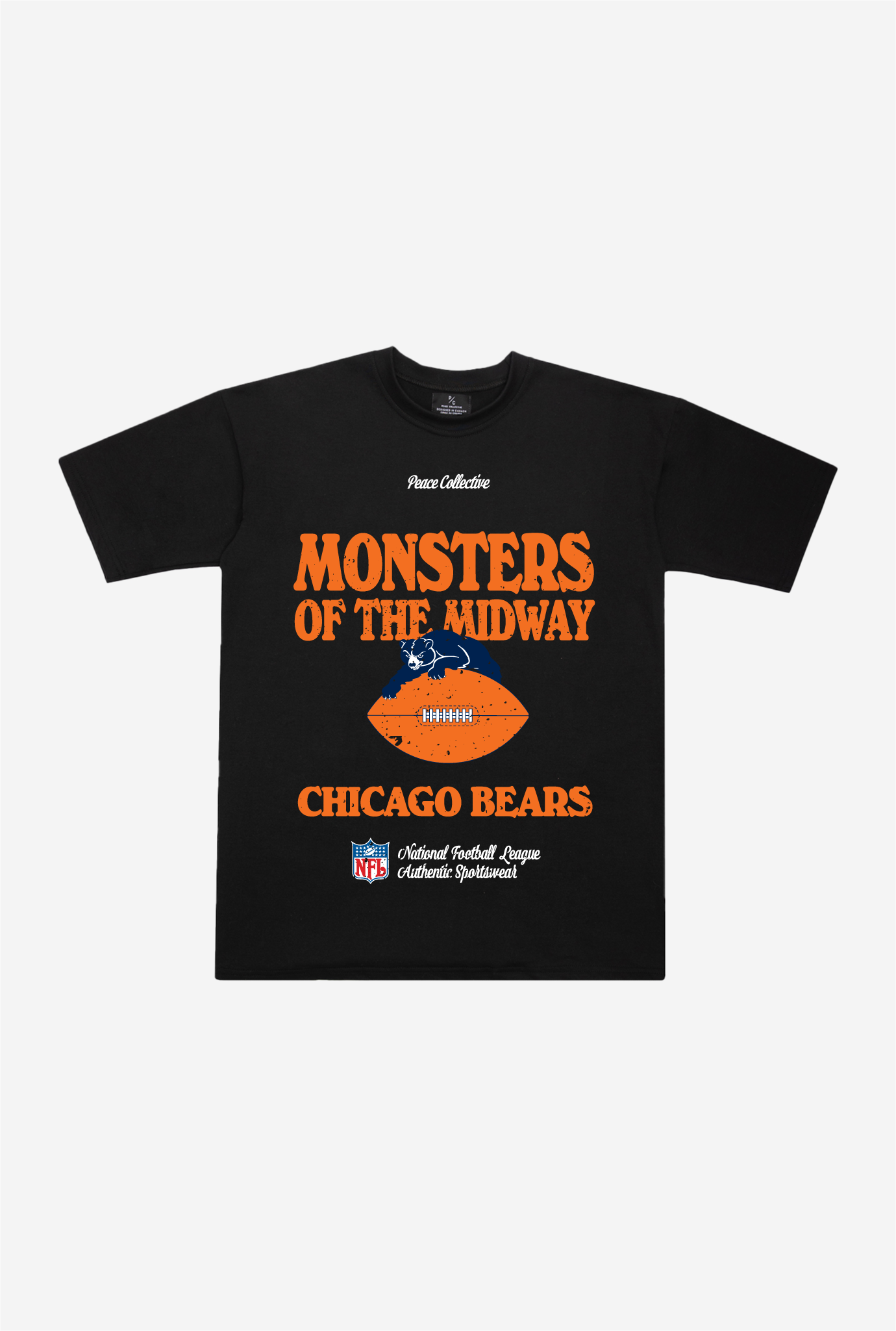 Chicago Bears Vintage Ad Heavyweight T-Shirt – Black