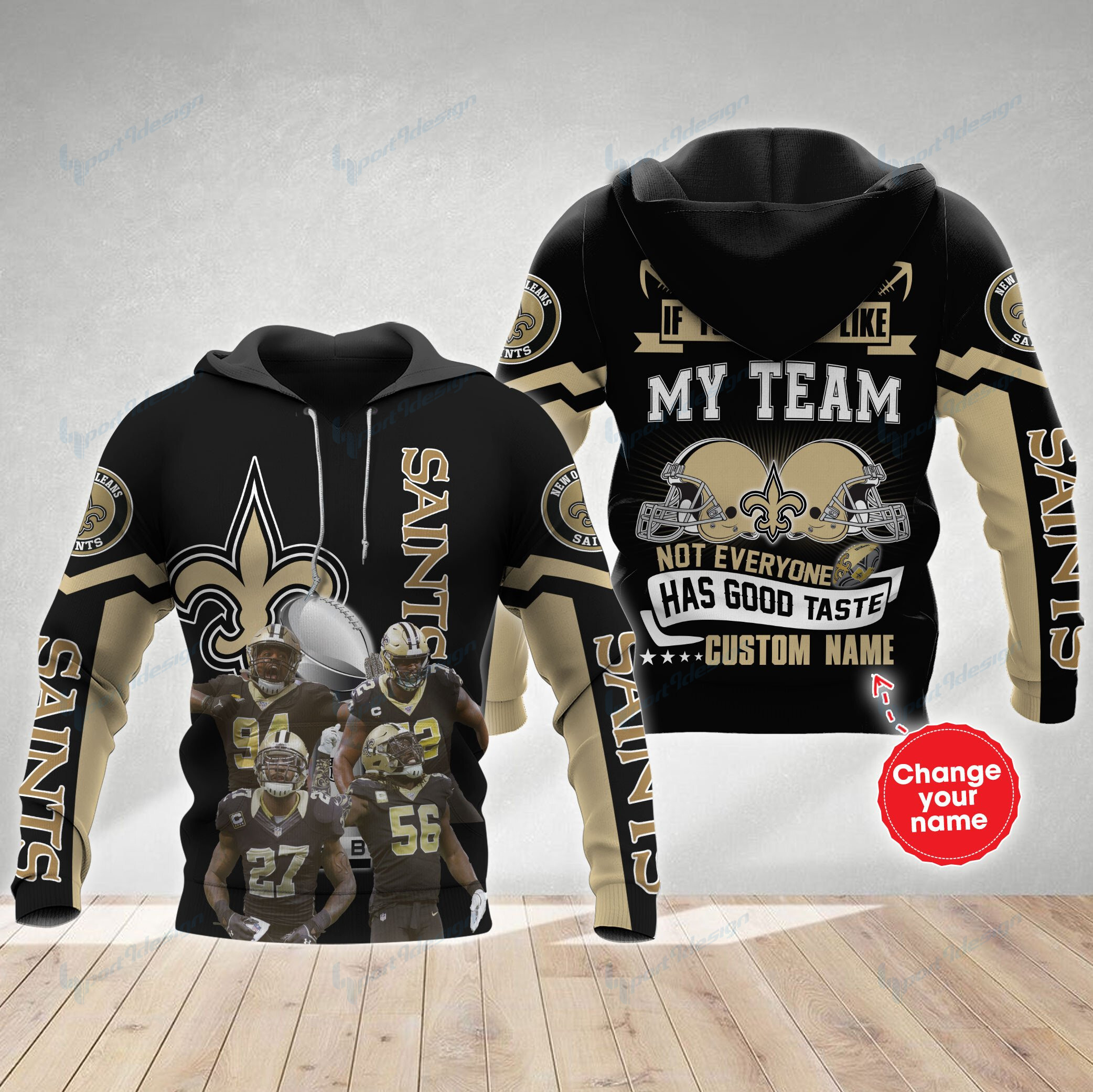 New Orleans Saints Personalized All Over Printed 630