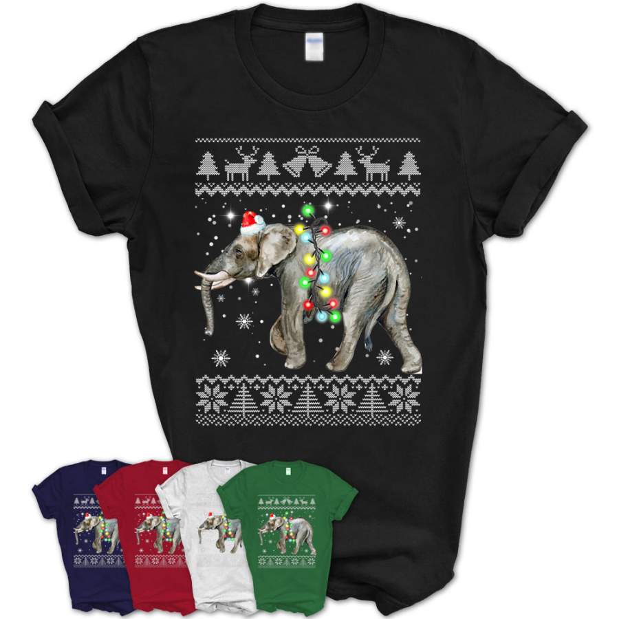 Elephant Ugly Christmas Funny Christmas Pajama Xmas Gifts T-Shirt – Teezou Store