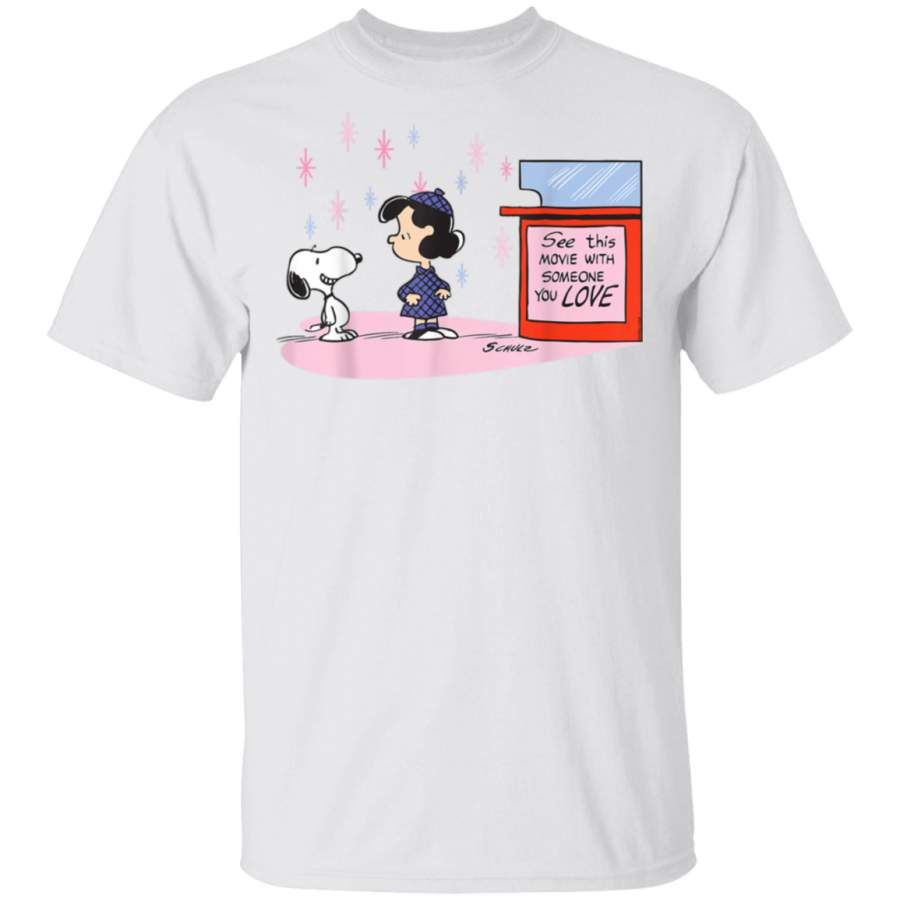 Peanuts Snoopy and Lucy Go To A Movie T-Shirt