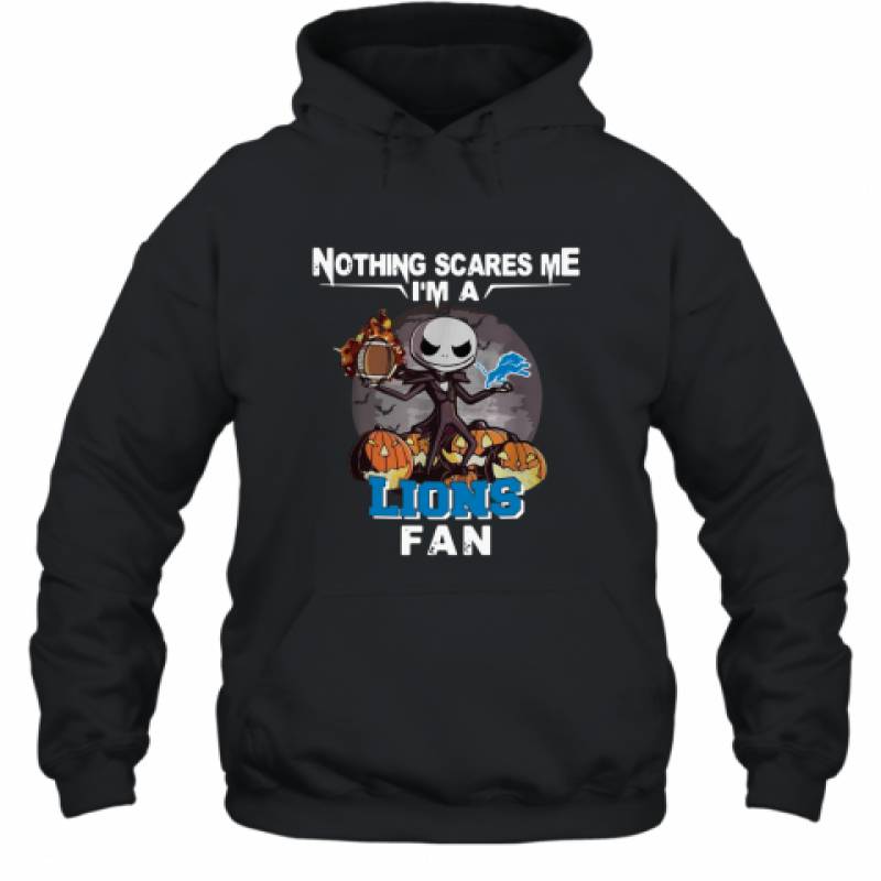 Jack Skellington nothing scares me I’m a Detroit Lions fan shirt Hoodie