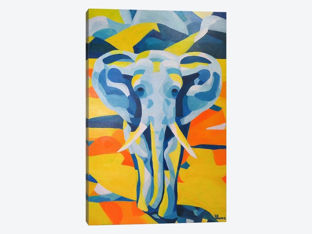 Blue Elephant Canvas Poster 8″x12″ 12×18″ 18″x26″ 24″x36″ 30″x45″