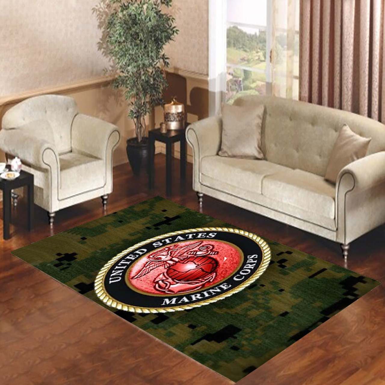 United States Marine Corp Area Rugs Living Room Carpet FN261228 Local Brands Floor Decor