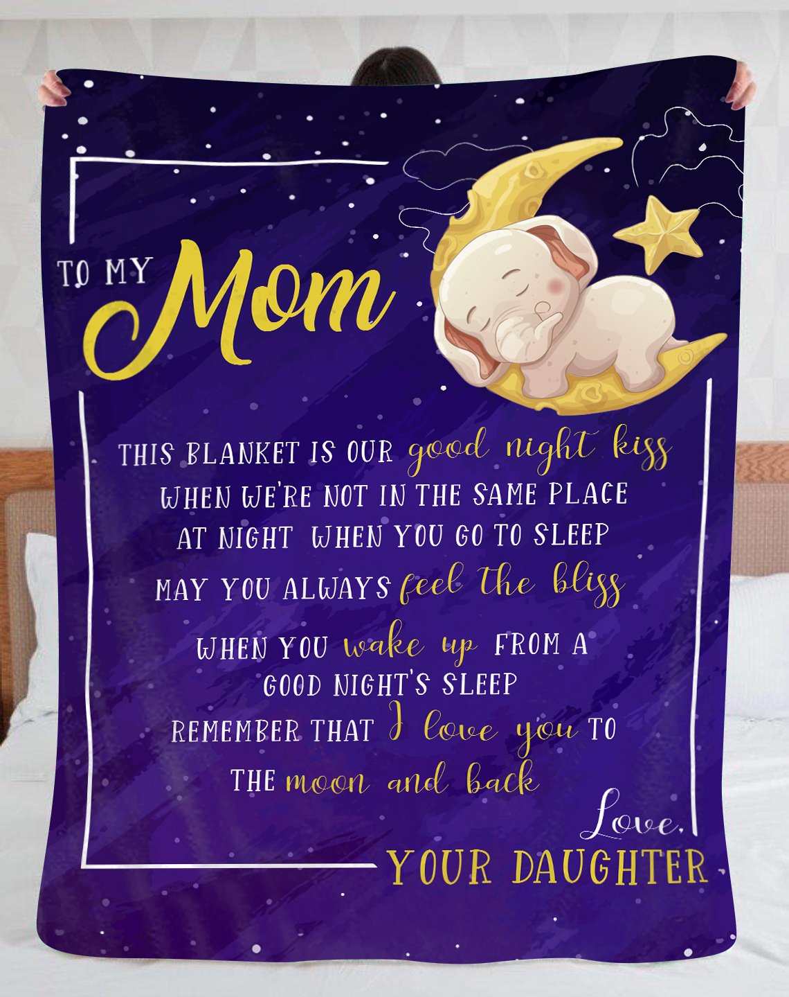 Love You To The Moon And Back Blanket, Blanket For Mom Blanket For Mom, Gift Blanket, Fleece Blanket, Sherpa Blanket