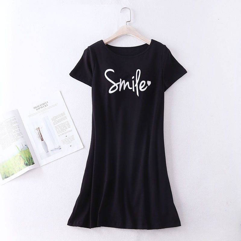 Women Casual Nightdress Sleepwear Built in Bra Padded Short Sleeve Nightgown Lounge Wear Dress Female Night Sleeping Dresses alx