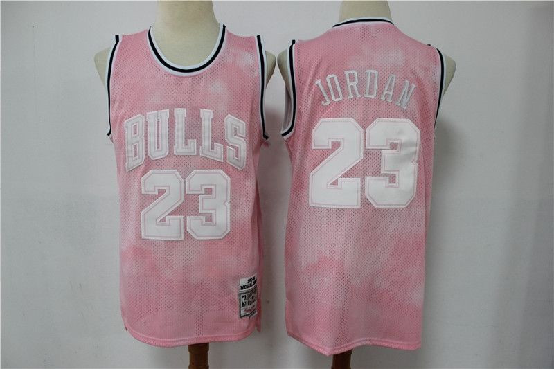 Chicago Bulls Michael Jordan #23 NBA Throwback Pink Jersey