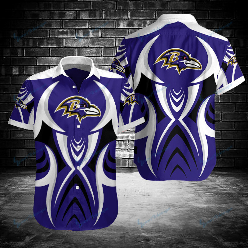 Baltimore Ravens Button Shirt Bg979