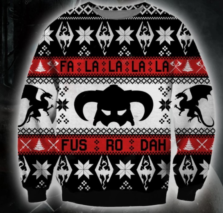 The Elder Scrolls Christmas Ugly Sweater | Unisex | Full Size | Adult | Colorful | US3049