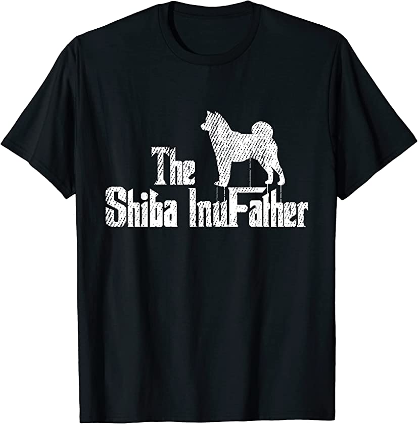 Mens Shiba Inu Dog Fathers Day Funny Doxie Doggie Puppy Daddy T-Shirt