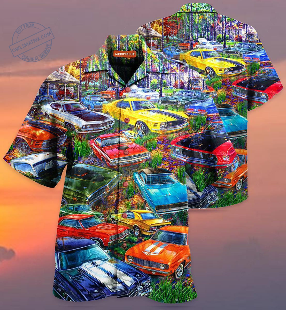 Car In The Garden Colorful Style Limited – Hawaiian Shirt – Haws09Fnn020621