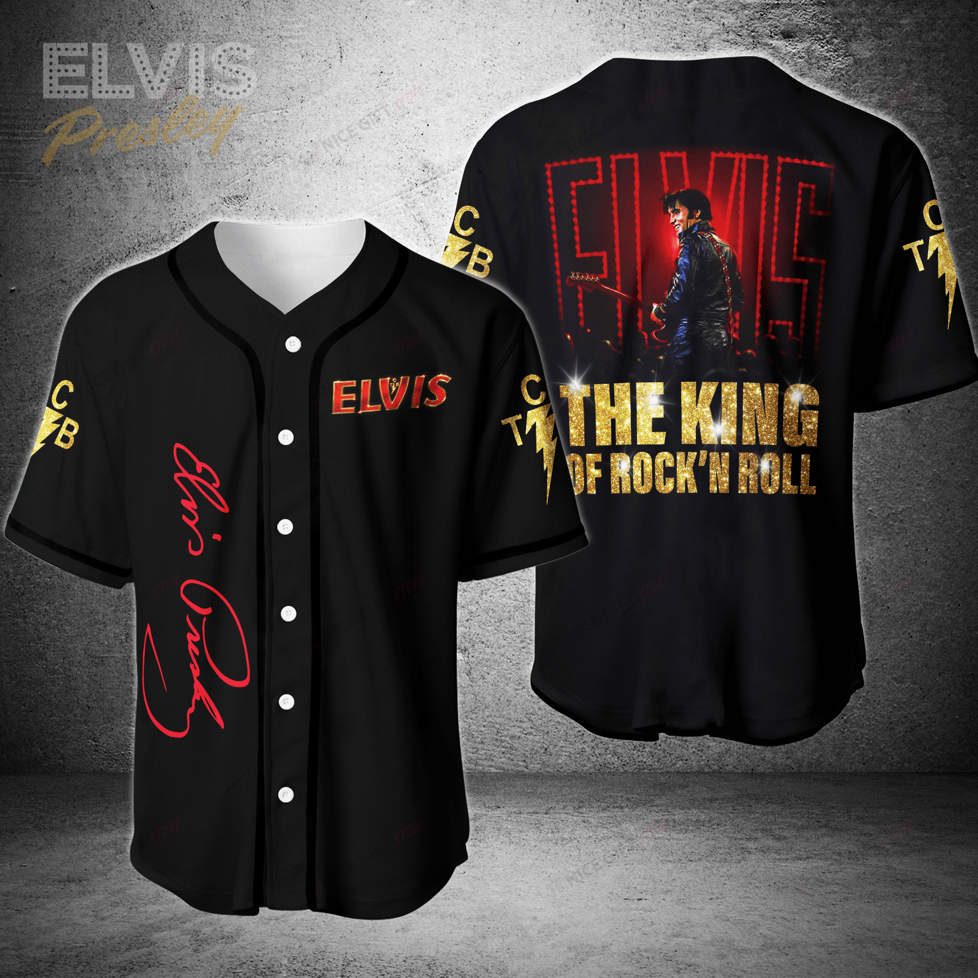 Elvis Presley Baseball Jersey Bbj-B6B7