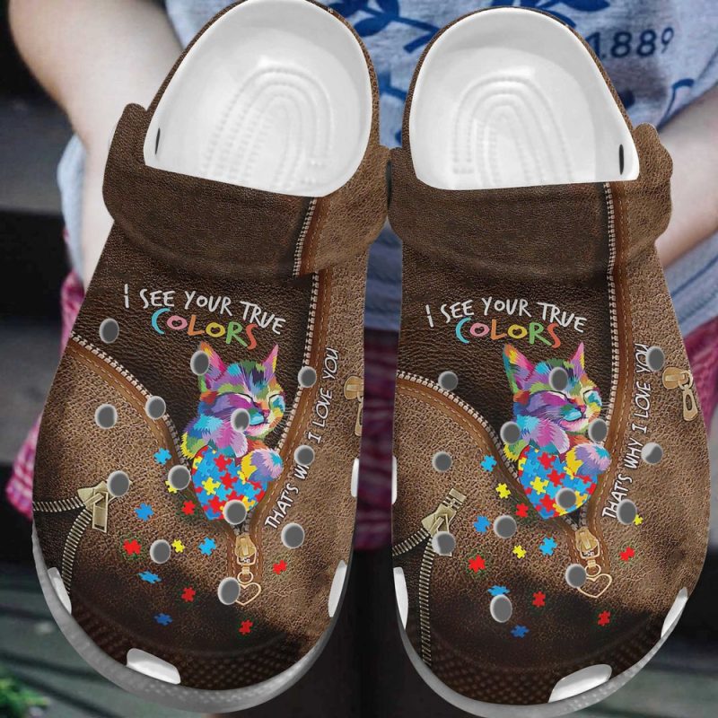 Autism True Colors Rubber clog Shoes Comfy Footwear