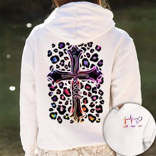 Faith Hope Love Cross Leopard 2D Shirts